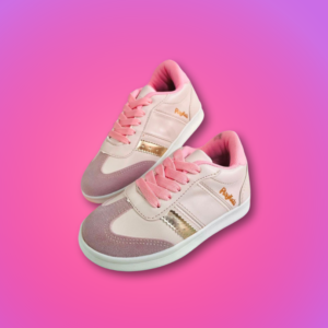 Tenis para Niña Rosa con Dorado, modelo Antonella
