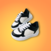 Tenis para niña en blanco y negro combinan un diseño clásico con detalles modernos.