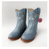 001(1215X1215) ¡Estilo vaquero para las más peques! Botas Lolita Mezclilla en azul , con bordado floral y suela segura. ¡Ligeras, lindas y listas para la aventura!