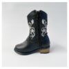 Botas vaqueras para niñas en color negra.