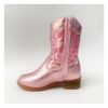 Botas vaqueras para niñas en color cuarzo metálico.