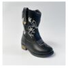 Botas vaqueras para niñas en color negra.