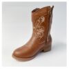Botas vaqueras para niñas en color camel.