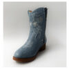 004(1215X1215) (2) ¡Estilo vaquero para las más peques! Botas Lolita Mezclilla en azul , con bordado floral y suela segura. ¡Ligeras, lindas y listas para la aventura!