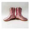 Botas vaqueras para niñas en color cuarzo metálico.