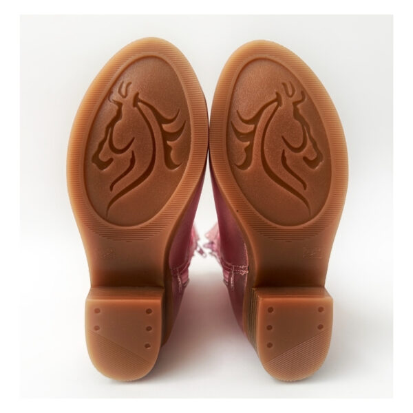 Botas vaqueras para niñas en color cuarzo metálico.