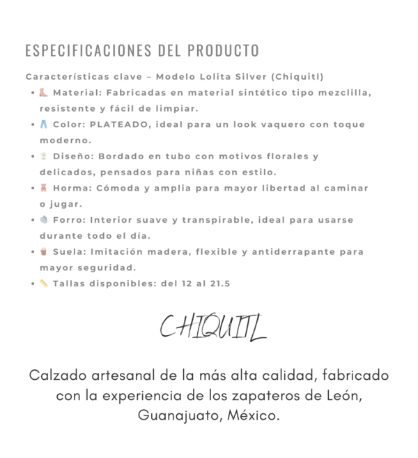 Bota Vaquerita LOLITA PLATA